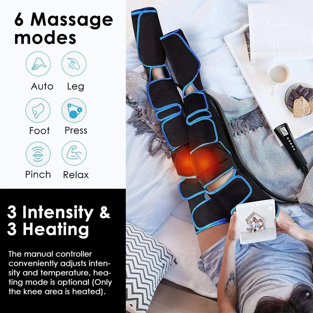 360° Air Compression Ultimate Leg Massager – Relieve Tension, Boost Circulation & Relax Muscles